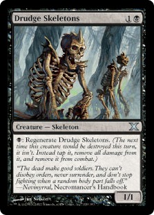【Foil】《蠢く骸骨/Drudge Skeletons》[10ED] 黒U