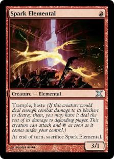 《火花の精霊/Spark Elemental》[10ED] 赤U