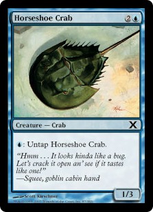 【Foil】《カブトガニ/Horseshoe Crab》[10ED] 青C
