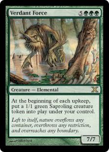 【Foil】《新緑の魔力/Verdant Force》[10ED] 緑R