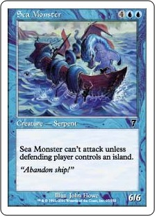 【Foil】《シー・モンスター/Sea Monster》[7ED] 青C