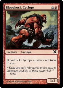 【Foil】《ブラッドロック・サイクロプス/Bloodrock Cyclops》[10ED] 赤C