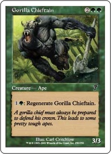 【Foil】《ゴリラの酋長/Gorilla Chieftain》[7ED] 緑C