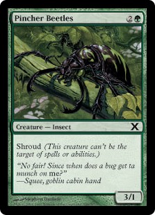 【Foil】《はさみカブト虫/Pincher Beetles》[10ED] 緑C