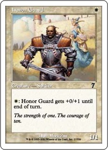 【Foil】《儀仗兵/Honor Guard》[7ED] 白C