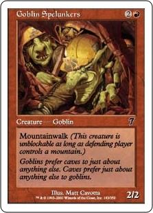 《ゴブリンの洞窟探検家/Goblin Spelunkers》[7ED] 赤C