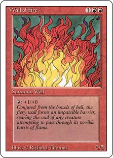 《炎の壁/Wall of Fire》[3ED] 赤U