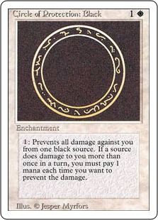 《黒の防御円/Circle of Protection: Black》[3ED] 白C