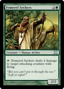 【Foil】《フェメレフの射手/Femeref Archers》[10ED] 緑U