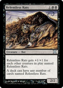 【Foil】《執拗なネズミ/Relentless Rats》[10ED] 黒U