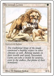 《サバンナ・ライオン/Savannah Lions》[3ED] 白R