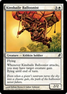 【Foil】《キンズベイルの風船使い/Kinsbaile Balloonist》[LRW] 白C