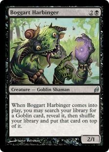 《ボガートの先触れ/Boggart Harbinger》[LRW] 黒U