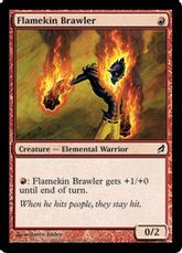 【Foil】《炎族の喧嘩屋/Flamekin Brawler》[LRW] 赤C