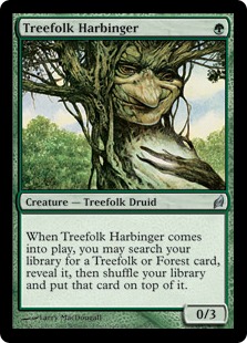 【Foil】《ツリーフォークの先触れ/Treefolk Harbinger》[LRW] 緑U