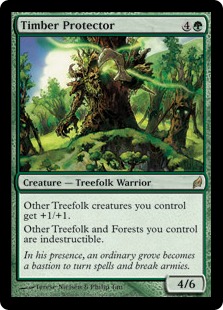 【Foil】《森林の庇護者/Timber Protector》[LRW] 緑R