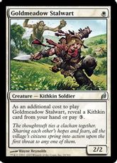 【Foil】《ゴールドメドウの重鎮/Goldmeadow Stalwart》[LRW] 白U