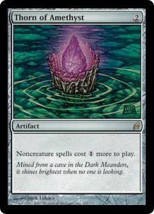 【Foil】《アメジストのとげ/Thorn of Amethyst》[LRW] 茶R