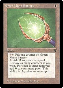 《緑の魔力貯蔵器/Green Mana Battery》[LEG] 茶U