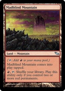 【Foil】《狂気盲いの山/Madblind Mountain》[SHM] 土地U