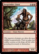 【Foil】《斧研ぎの巨人/Axegrinder Giant》[LRW] 赤C