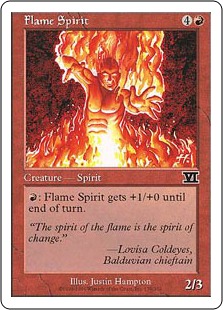 《火炎の精/Flame Spirit》[6ED] 赤C