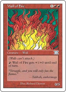 《炎の壁/Wall of Fire》[6ED] 赤U