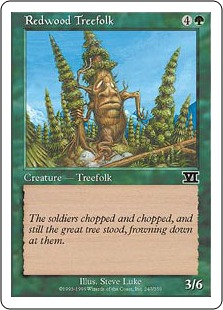 《レッドウッド・ツリーフォーク/Redwood Treefolk》[6ED] 緑C