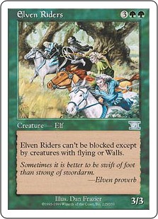 《エルフの騎手/Elven Riders》[6ED] 緑U