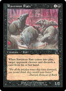 【Foil】《貪欲なるネズミ/Ravenous Rats》[UDS] 黒C