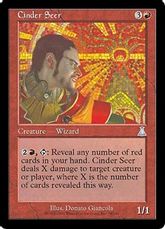 【Foil】《燃えがらの予見者/Cinder Seer》[UDS] 赤U