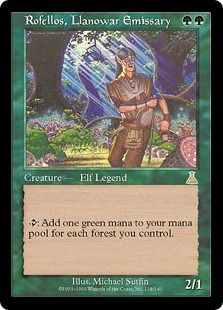 《ラノワールの使者ロフェロス/Rofellos, Llanowar Emissary》[UDS] 緑R