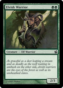 《エルフの戦士/Elvish Warrior》[MOR] 緑C