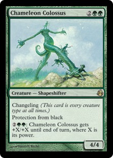 【Foil】《カメレオンの巨像/Chameleon Colossus》[MOR] 緑R