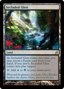 【Foil】《人里離れた谷間/Secluded Glen》[LRW] 土地R