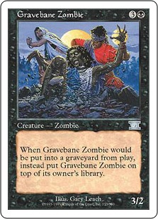 《墓いらずのゾンビ/Gravebane Zombie》[6ED] 黒U