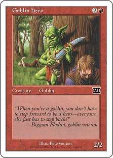 《ゴブリンの勇士/Goblin Hero》[6ED] 赤C