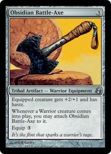 《黒曜石の戦斧/Obsidian Battle-Axe》[MOR] 茶U