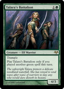【Foil】《タララの大隊/Talara's Battalion》[EVE] 緑R