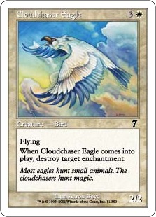 【Foil】《雲を追う鷲/Cloudchaser Eagle》[7ED] 白C
