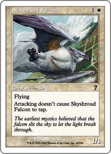 【Foil】《スカイシュラウドの隼/Skyshroud Falcon》[7ED] 白C