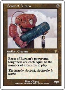 【Foil】《役畜/Beast of Burden》[7ED] 茶R