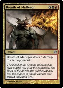 【Foil】《マルフェゴールの息/Breath of Malfegor》[ARB] 金C