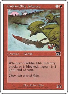《ゴブリン精鋭歩兵部隊/Goblin Elite Infantry》[6ED] 赤C