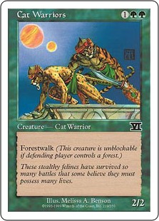 《猫族の戦士/Cat Warriors》[6ED] 緑C
