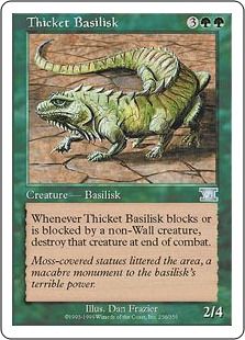 《茂みのバジリスク/Thicket Basilisk》[6ED] 緑U