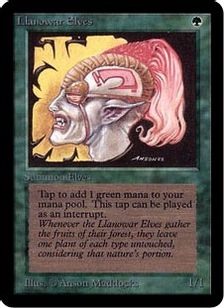 《ラノワールのエルフ/Llanowar Elves》[LEA] 緑C