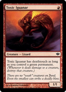 《毒のイグアナール/Toxic Iguanar》[CON] 赤C