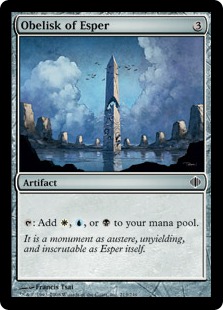 【Foil】《エスパーのオベリスク/Obelisk of Esper》[ALA] 茶C