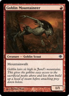 【Foil】《ゴブリンの山岳民/Goblin Mountaineer》[ALA] 赤C
